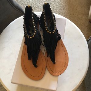 Steve Madden flat fringe suede Sandal